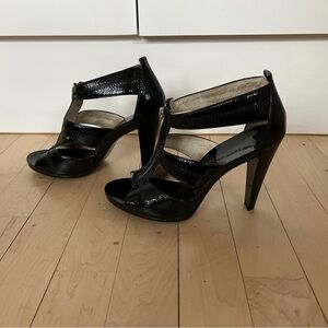 Michael Kors Black leather High Heel Sandals